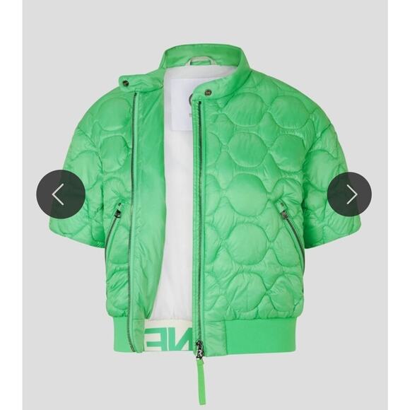 NWT $590 Bogner Green Laia Short Sleeve Full-Zip Quilted Jacket Size M , 8. 38 - Picture 4 of 14